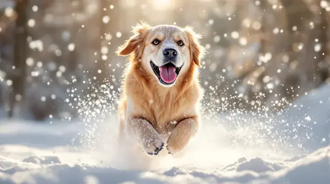 萌宠第一次看到雪的反应，笑到停不下来